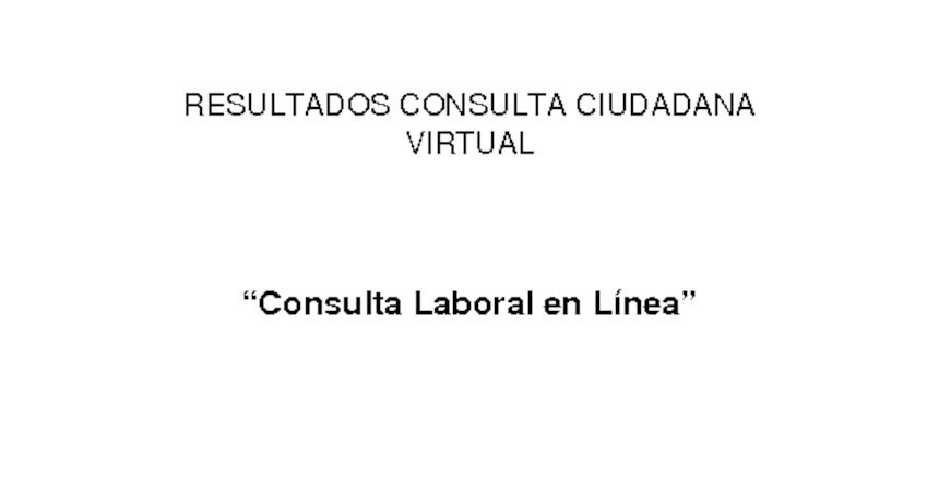 Resultados Consulta Ciudadana Virtual 2015