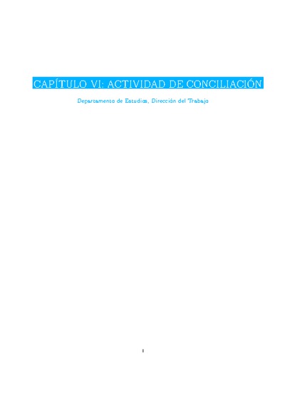 Compendio de Series Estadísticas 2022 Capítulo 6: Actividad de Conciliación
