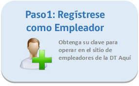 Paso 1: Regístrese como Empleador Paso 1: Regístrese como Empleador