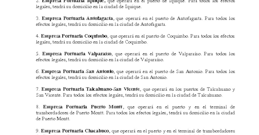 Ley Nº 19.542 Moderniza el sector portuario estatal