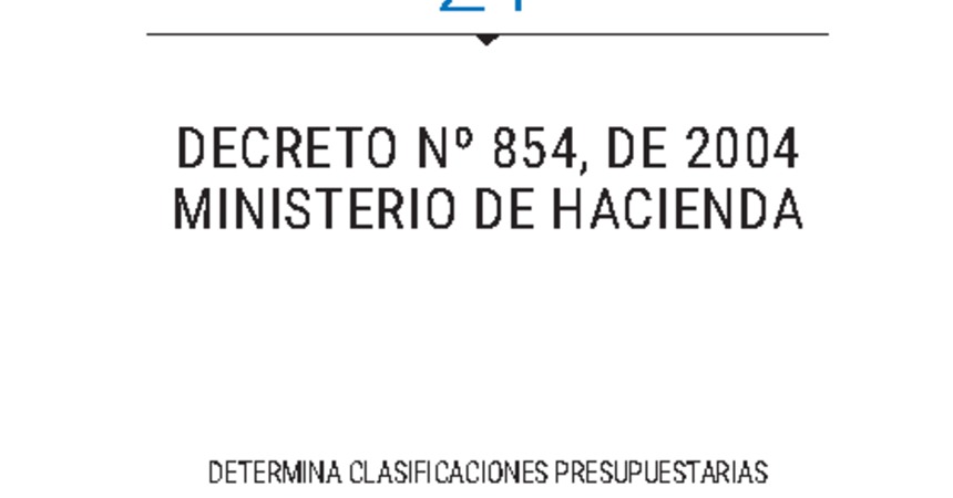 4. Decreto Nº 854, de 2014, Ministerio de Hacienda