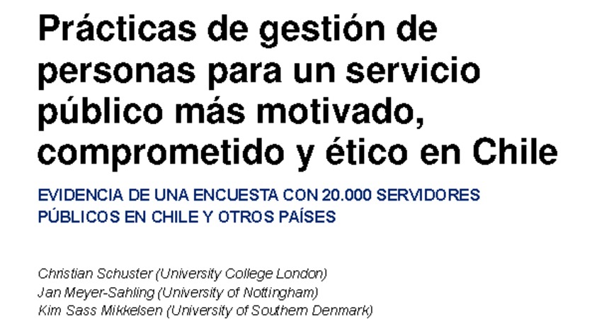 1. Prácticas de Gestion de Personas en Chile