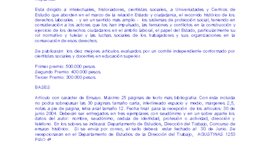 Bases y convocatoria