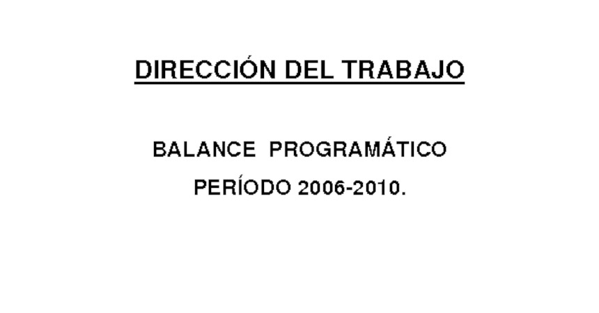 Balance Programático DT