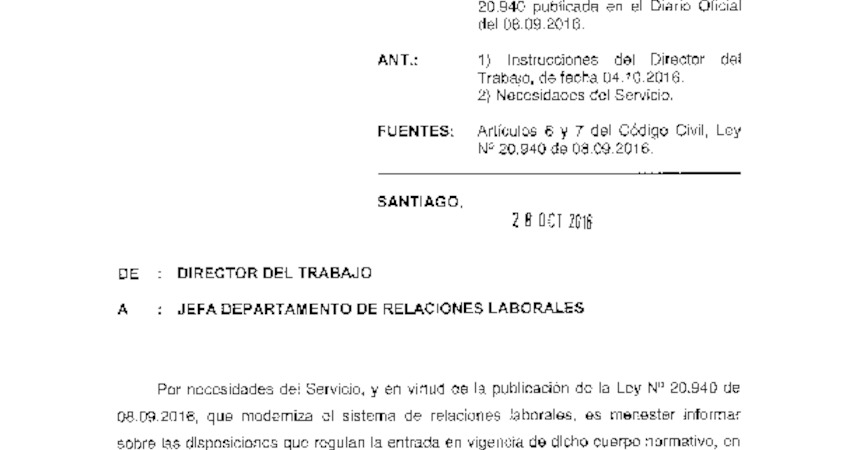 Dictamen vigencia de la ley