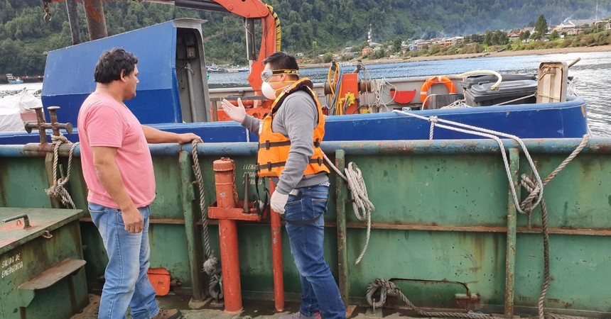 Aysén: Dirección del Trabajo suspendió labores de embarcación por accidente grave que afectó a trabajador