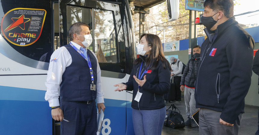 Dirección del Trabajo fiscalizó medidas de prevención para conductores de buses interurbanos