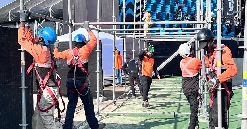 Dirección del Trabajo fiscaliza condiciones laborales y de seguridad de trabajadores de Festival Lollapalooza