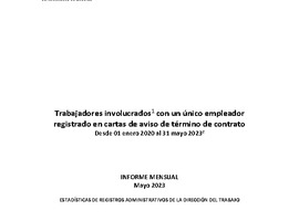 Informe Mensual de Terminaciones de Contrato de Trabajo - Mayo 2023