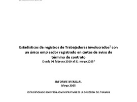 Informe Mensual de Terminaciones de Contrato de Trabajo - Mayo 2025