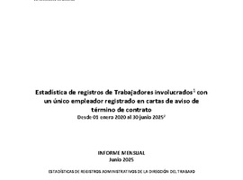 Informe Mensual de Terminaciones de Contrato de Trabajo - Junio 2025