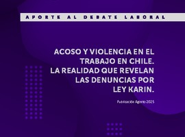 Aporte al Debate Laboral 46 "Acoso y violencia en el trabajo en Chile. La realidad que revelan las denuncias por Ley Karin"