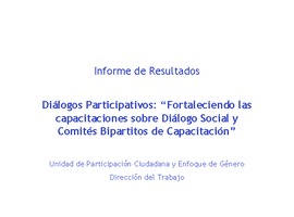 Informe de Resultados Diálogos Participativos