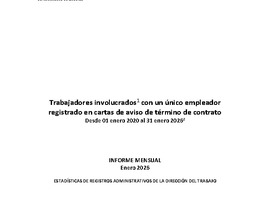 Informe Mensual de Terminaciones de Contrato de Trabajo - Enero 2026