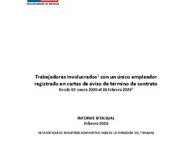 Informe Mensual de Terminaciones de Contrato de Trabajo - Febrero 2026
