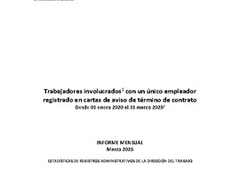 Informe Mensual de Terminaciones de Contrato de Trabajo - Marzo 2026