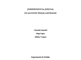 Jurisprudencia laboral en algunos temas laborales