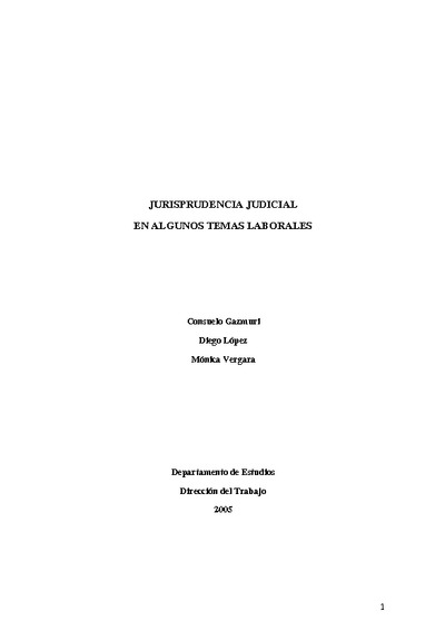 Jurisprudencia laboral en algunos temas laborales