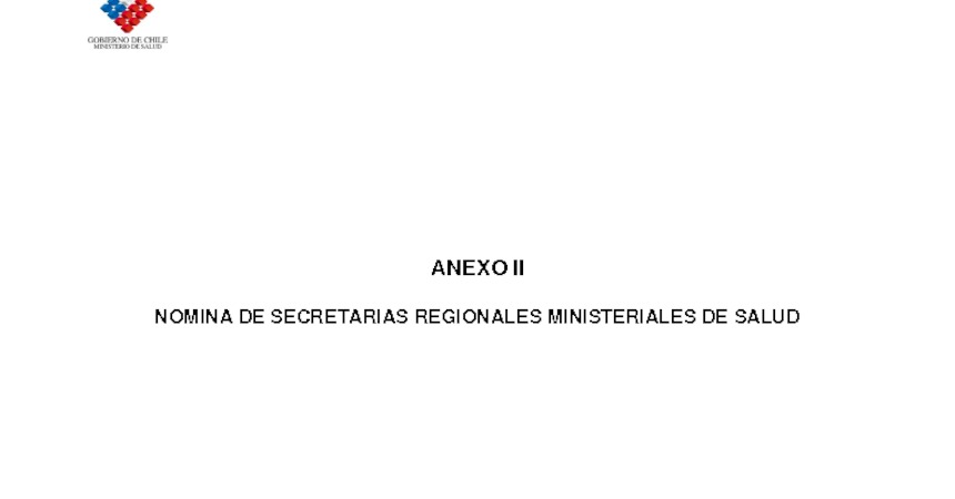 Listado Seremis de Salud