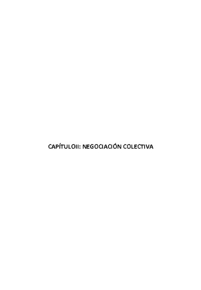 Capítulo II Negociación Colectiva